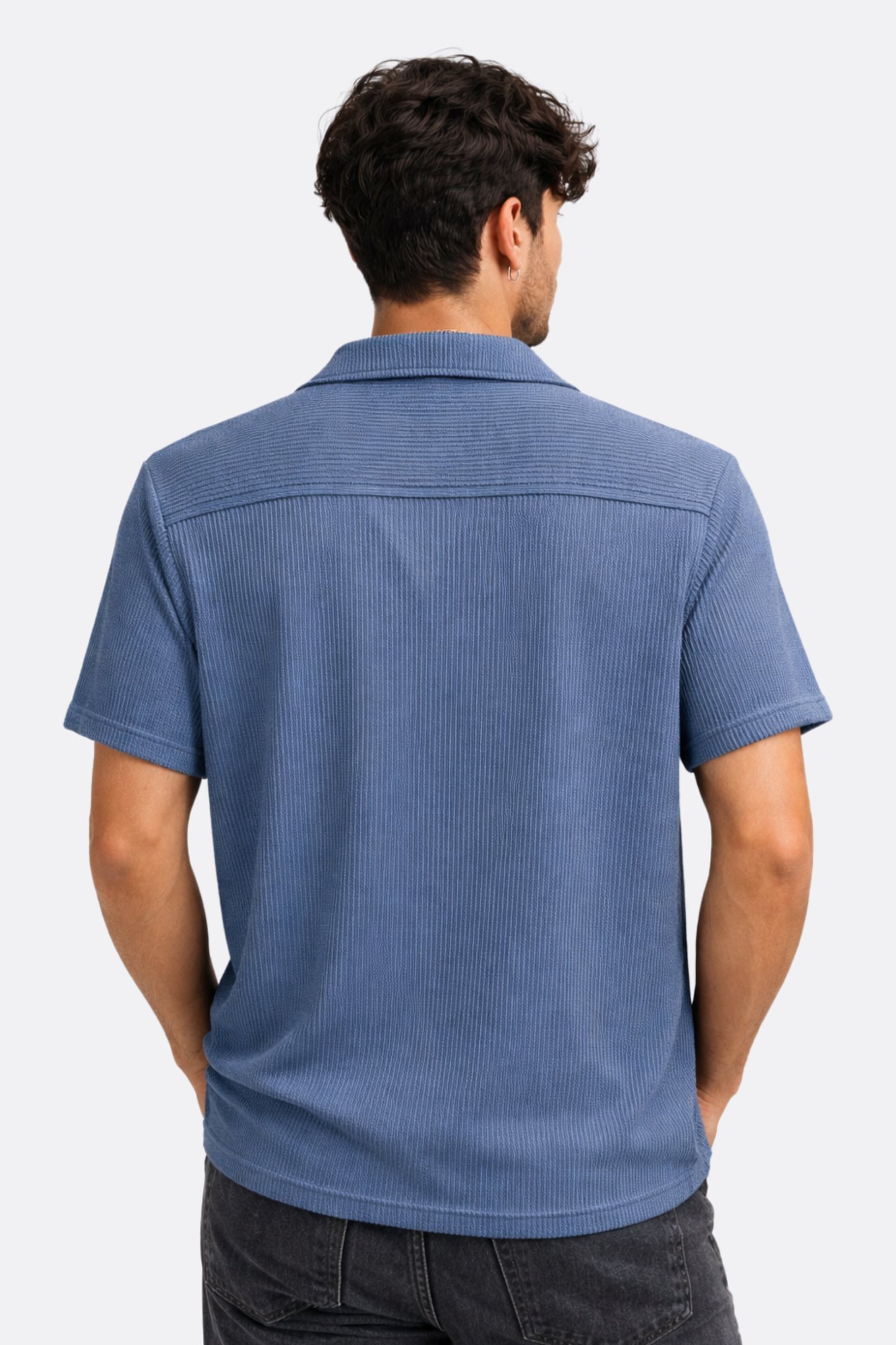 CAMISA TEXTURA AZUL