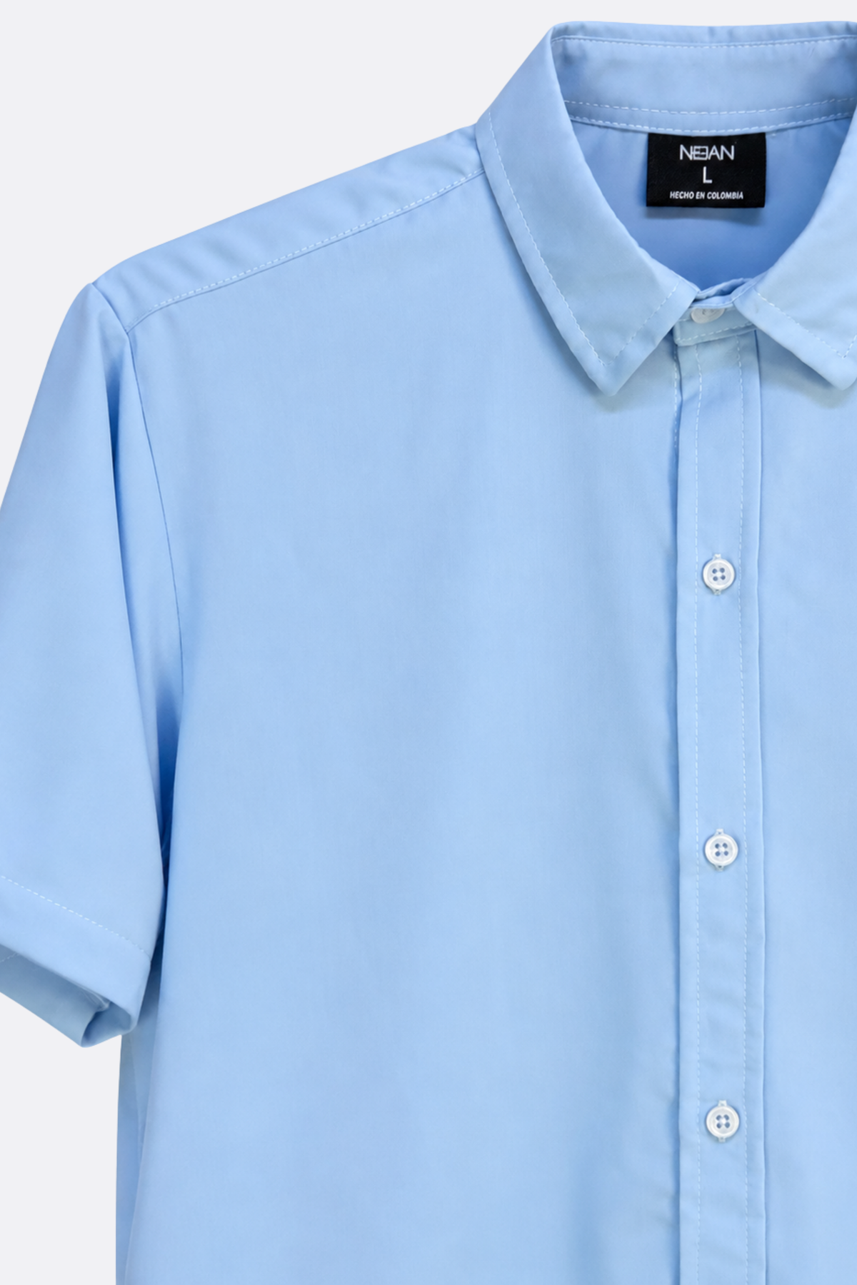 CAMISA AZUL - TELA SEDA FRIA
