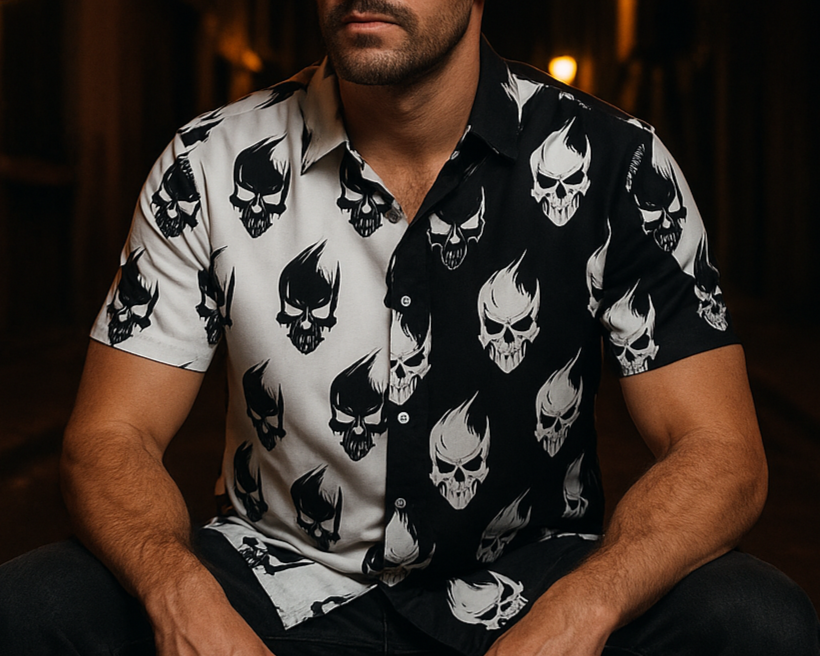 CAMISA SKULL 50/50
