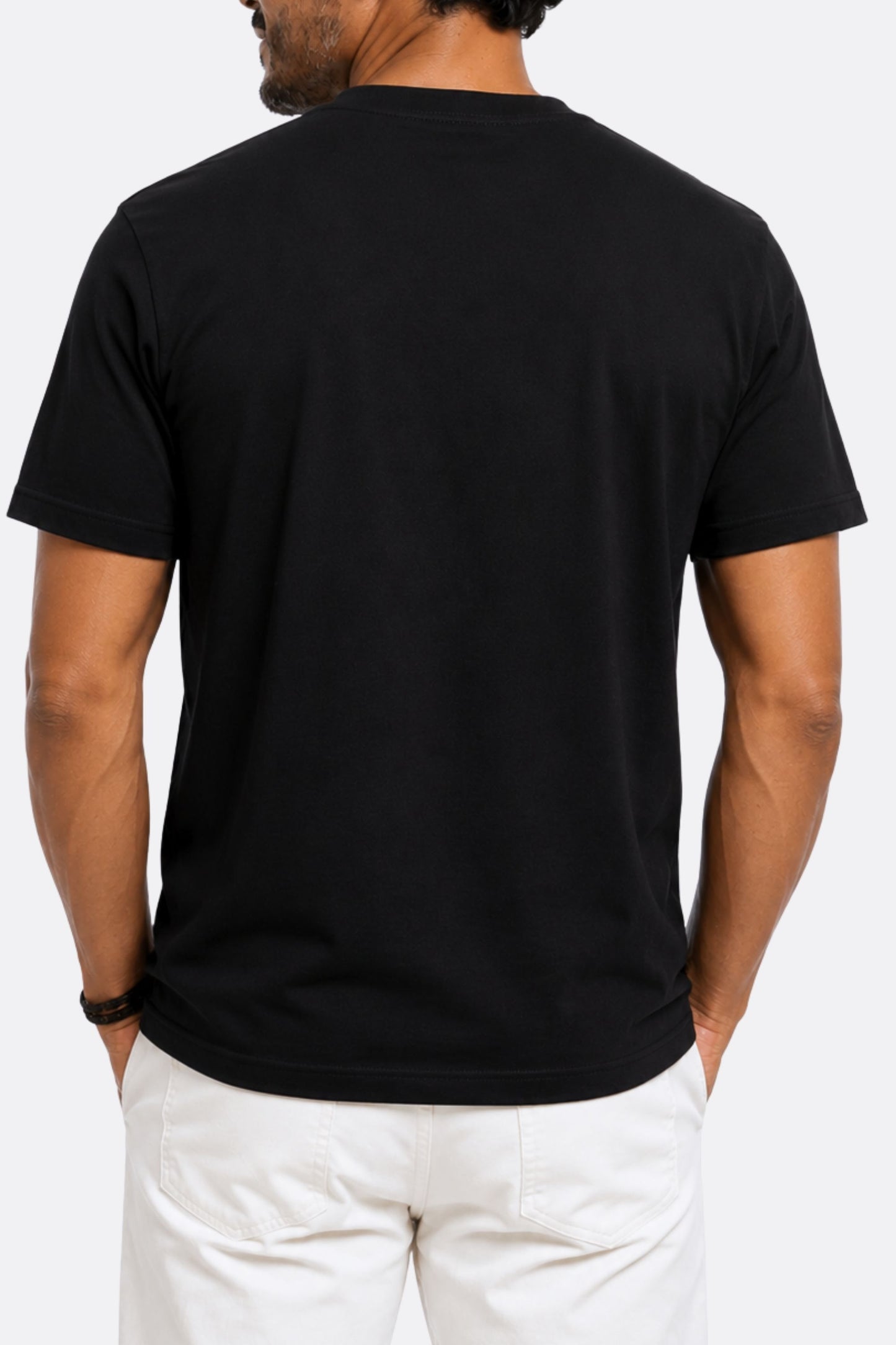 CAMISETA BÁSICA NEGRA - ALGODON 265GM