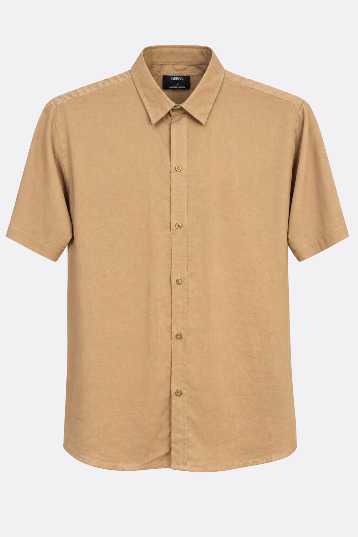 CAMISA MARRON - TELA CHALIS