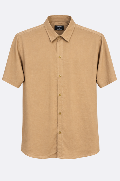 CAMISA MARRON - TELA CHALIS