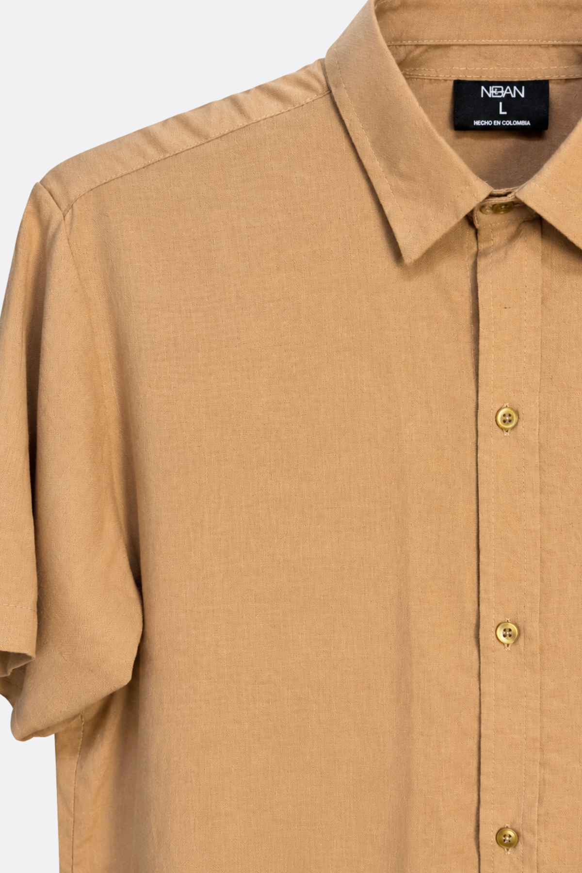 CAMISA MARRON - TELA CHALIS