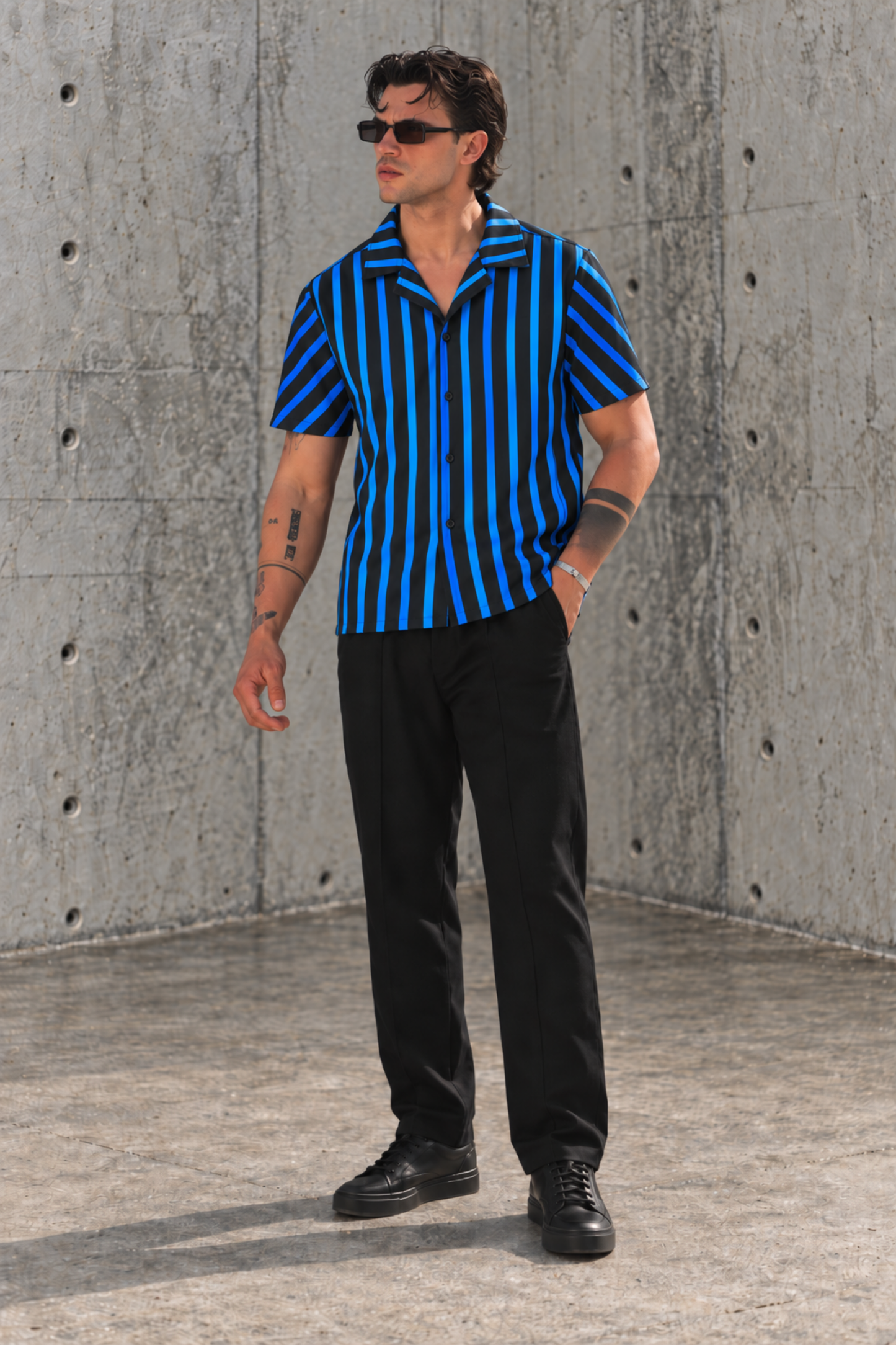 CAMISA RAYAS AZUL