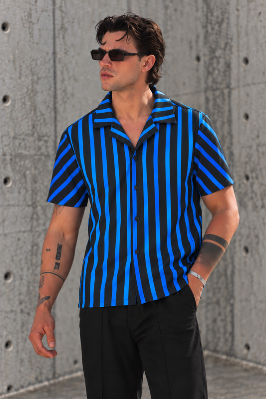 CAMISA RAYAS AZUL