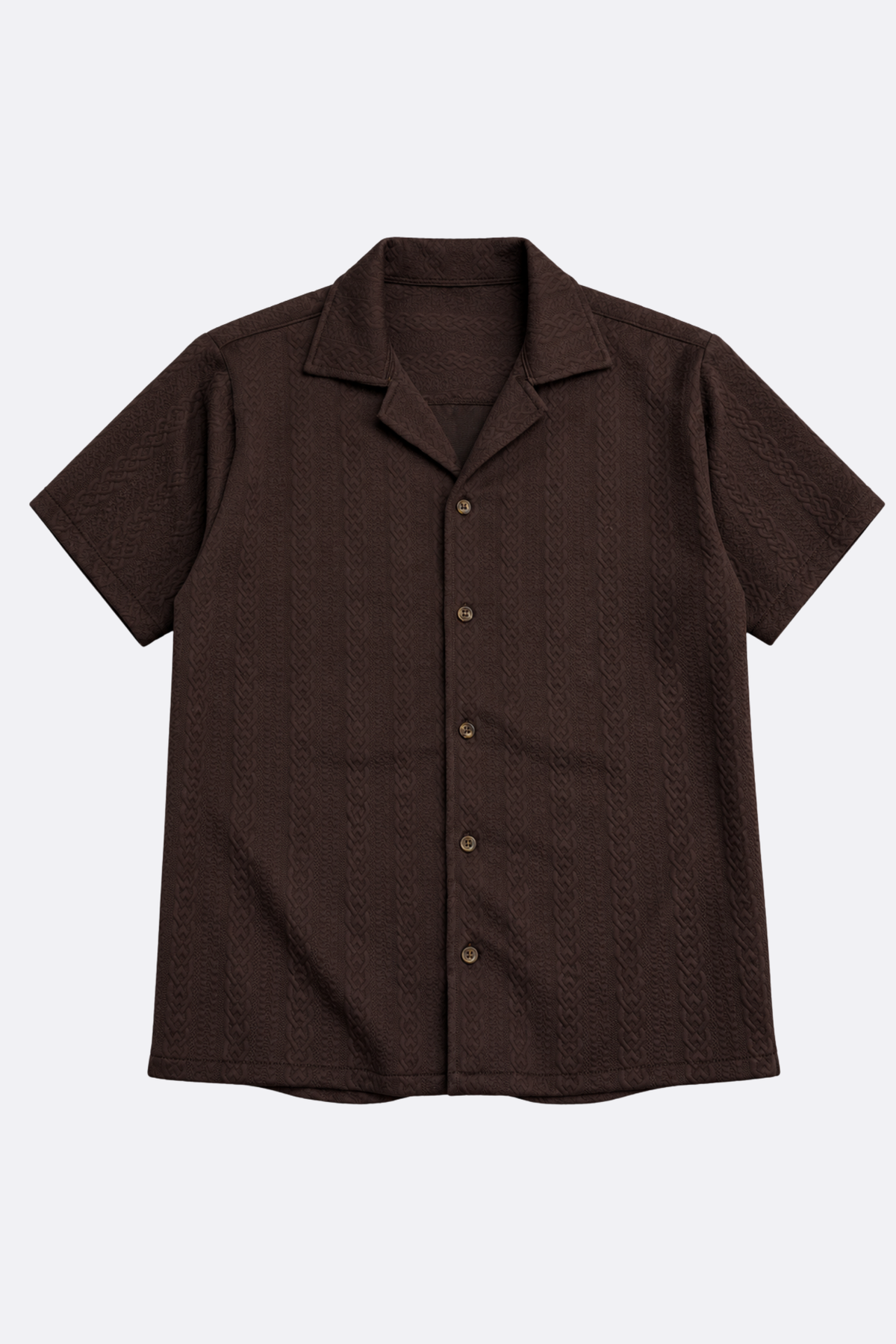 CAMISA TEXTURIZADA MARRON OSCURO