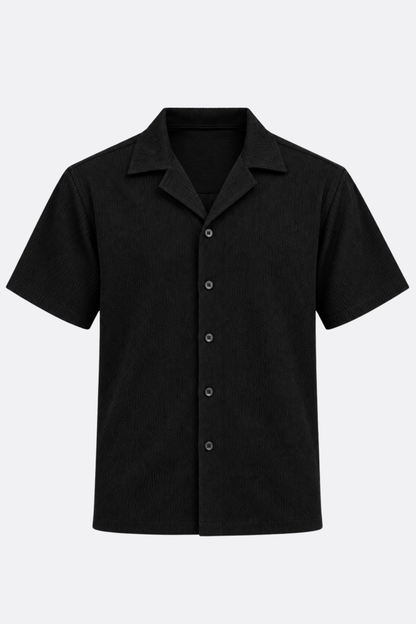 CAMISA TEXTURIZADA NEGRA