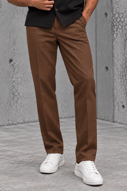 PANATALON DRIL REGULAR MARRON
