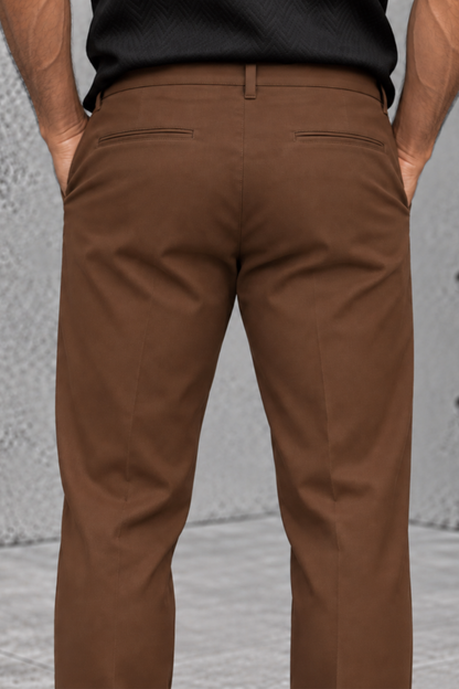 PANATALON DRIL REGULAR MARRON