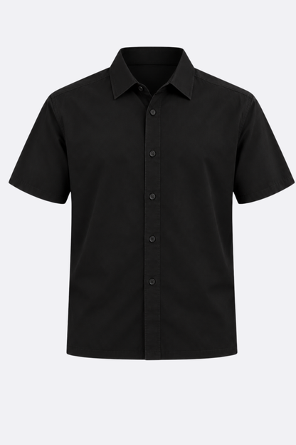 CAMISA NEGRA - TELA SEDA FRIA