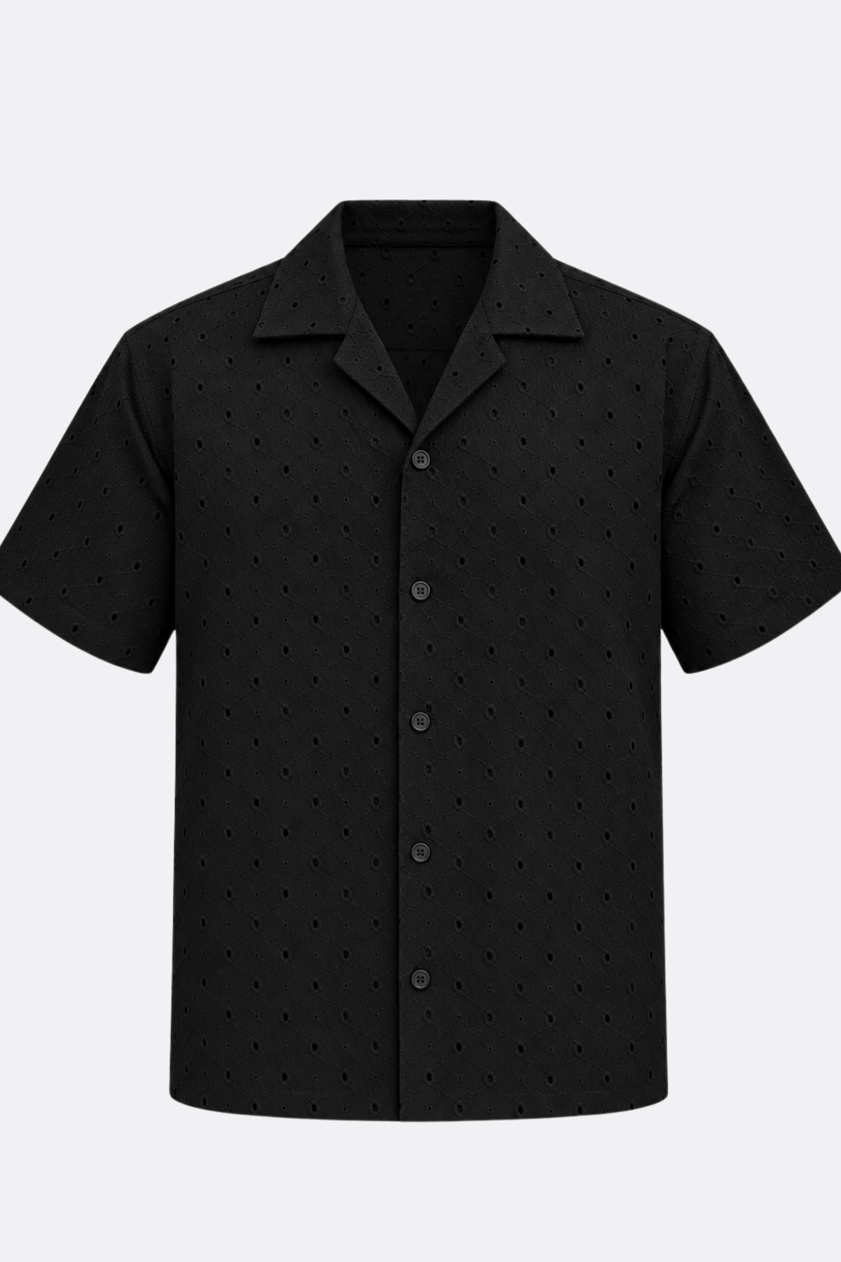 CAMISA NEGRA EN OJALILLO