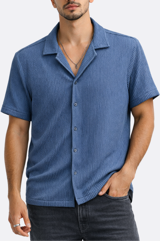 CAMISA TEXTURA AZUL
