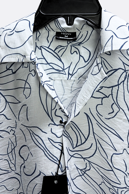CAMISA BLANCA CON AZUL
