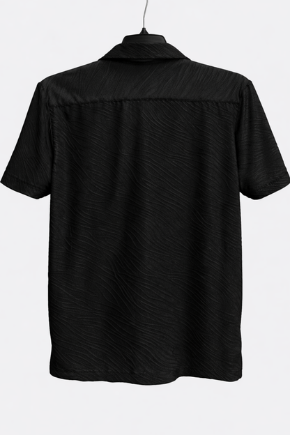 CAMISA TEXTURIZADA NEGRA LADRILLADA