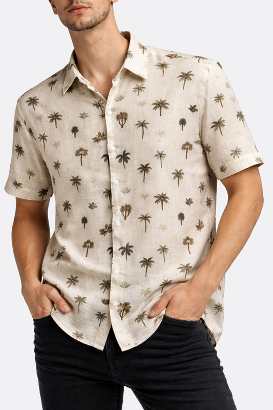 CAMISA LINO PALMERAS