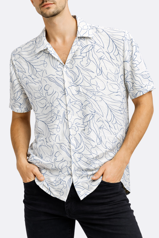 CAMISA BLANCA CON AZUL