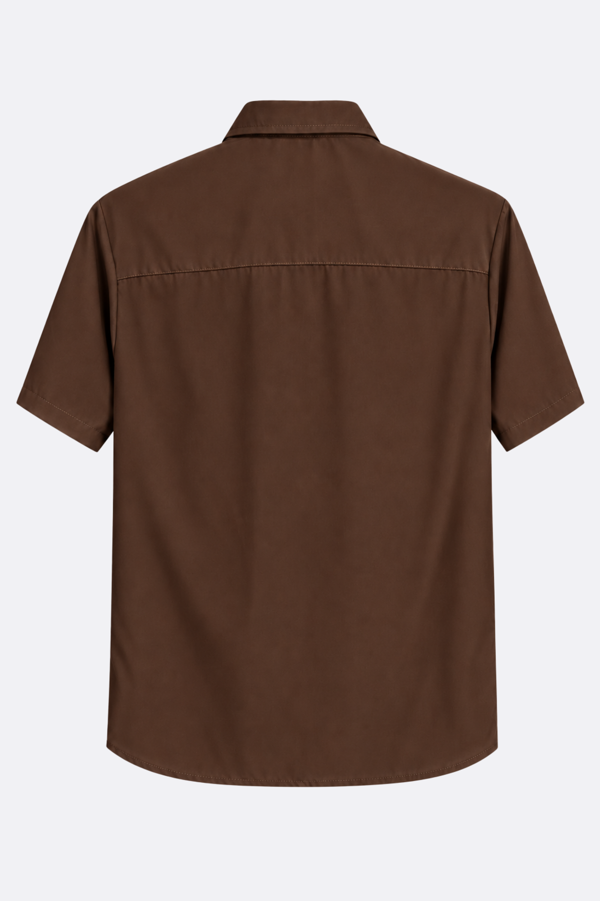 CAMISA MARRON OSCURO - TELA SEDA FRIA