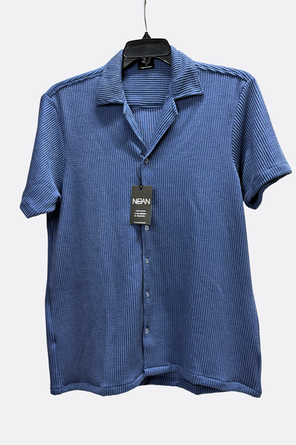 CAMISA TEXTURA AZUL