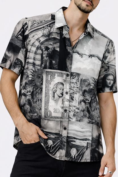 CAMISA COLLAGE B&W