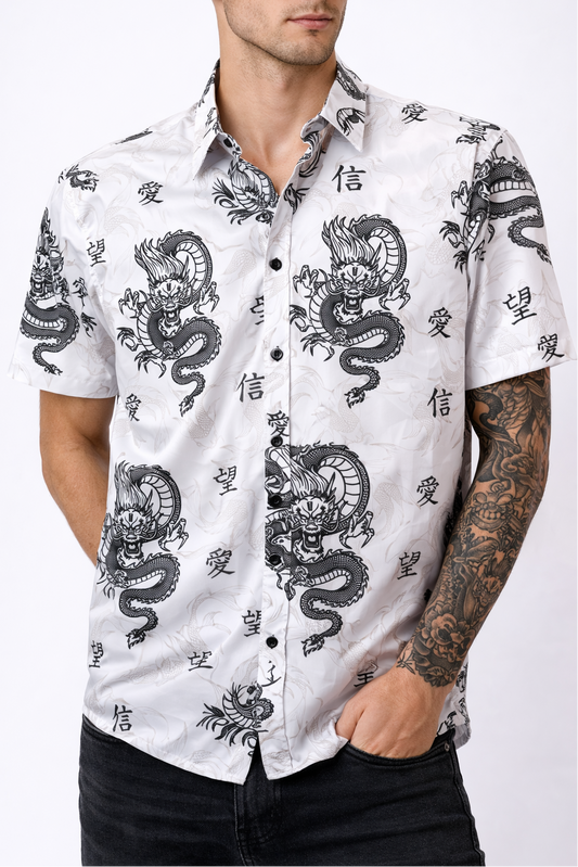 CAMISA DRAGON BLANCO