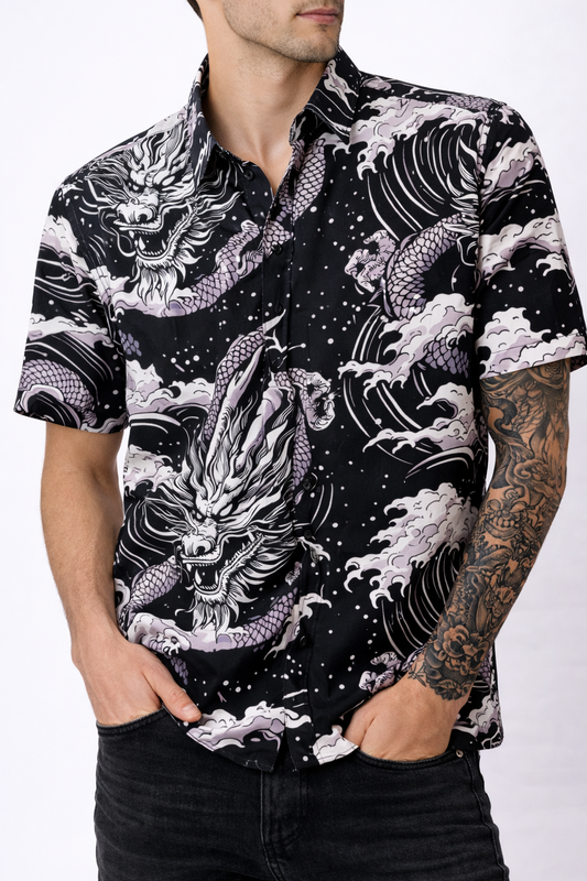 CAMISA DRAGON NEGRO