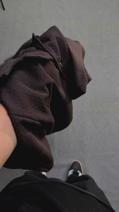 CAMISA TEXTURIZADA MARRON OSCURO